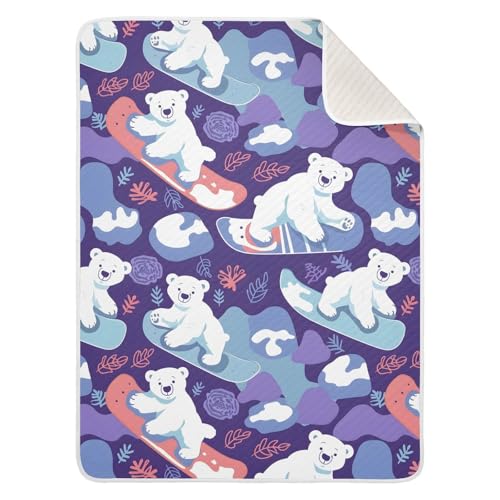 ALAZA Cute Bear Swaddle Blanket 30x40 Inches