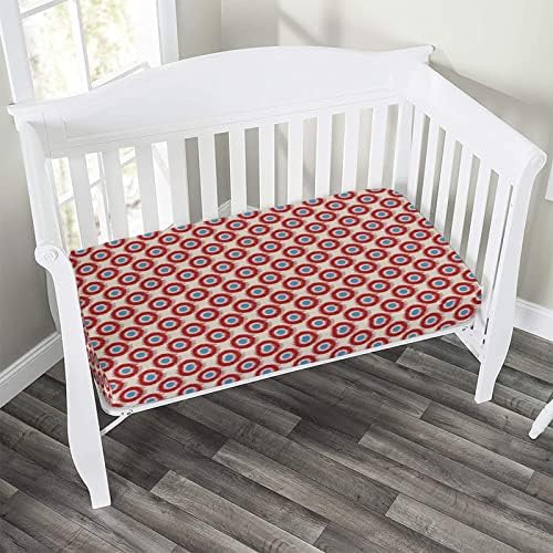 XISUNYA Ikat Microfiber Crib Sheet 28x52x8 Silky Soft Toddler Bedding