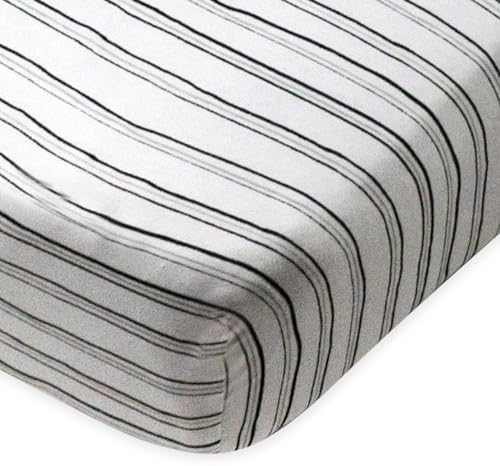 HonestBaby Organic Cotton Crib Sheets Set - Light Blue Pattern