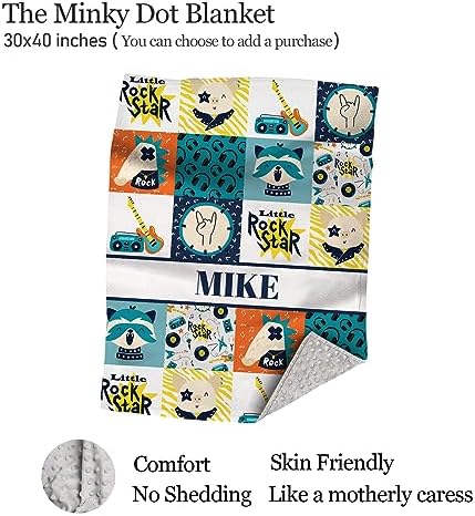 Noverbibi Rock Theme Crib Sheets with Name