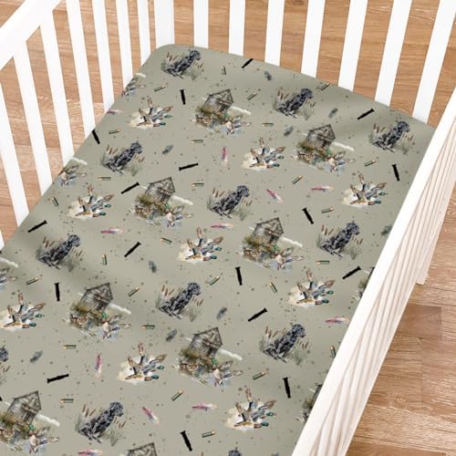 KASTLEE Wild Duck Crib Sheet for Boys Girls 52x28