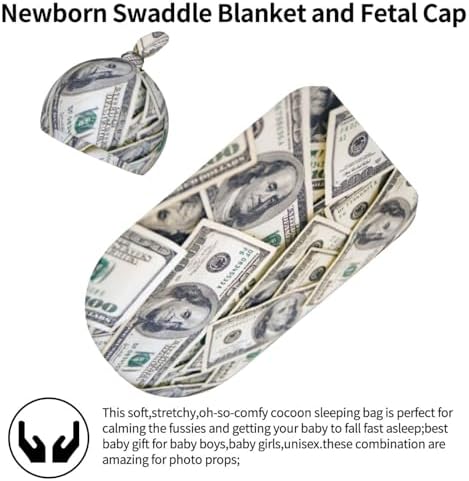 MEIMLY Preemie Swaddle Blanket with Hat Set for Girls 1