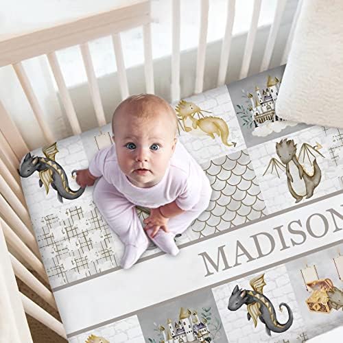 Noverbibi Personalized Crib Sheets with Name