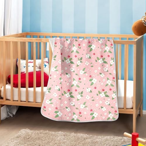 Sanluoli Soft Baby Blanket 30x40in Peach Fresh Crushed Flower