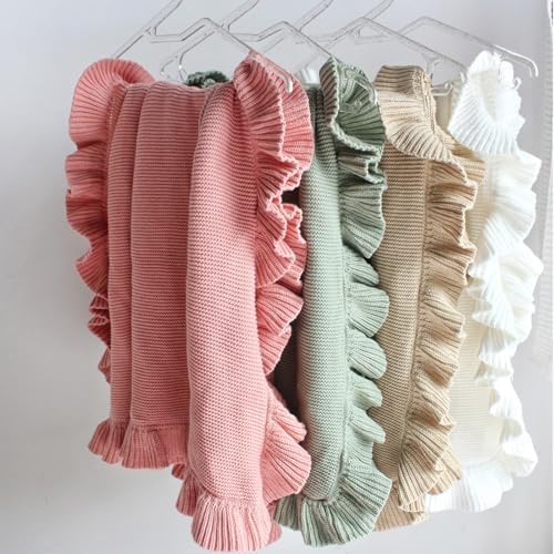 YCHWFF Soft Knit Baby Blanket - 30x40 Green Swaddle