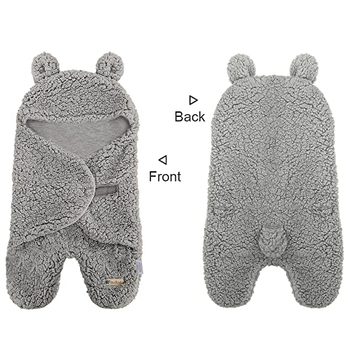 BlueSnail Newborn Swaddle Wrap 0-3M Light Gray