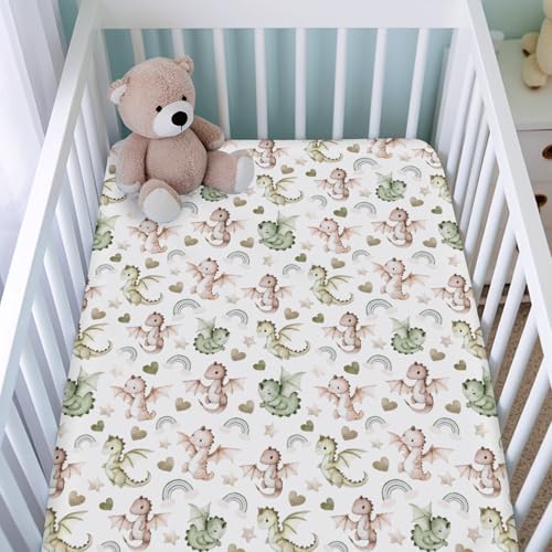 KASTLEE Cute Baby Dragons Crib Sheets 52x28