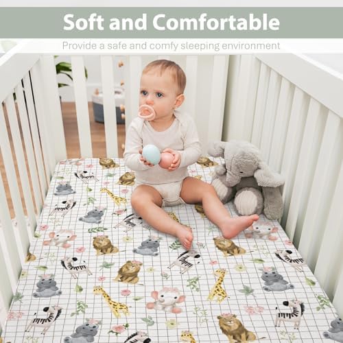 ZoUbqchY African Safari Animals Crib Sheets