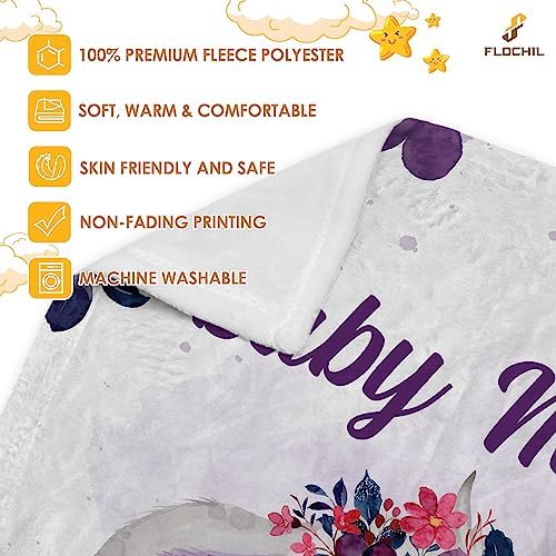 FLOCHIL Personalized Baby Blanket with Name for Girls 1