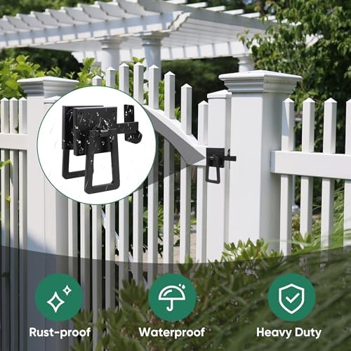 JUBEST Self Locking Gate Latch Black