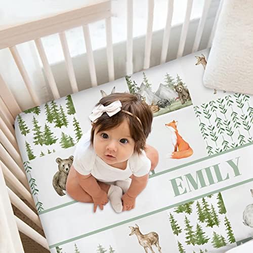 Munific Personalized Baby Crib Sheets Wild Animals
