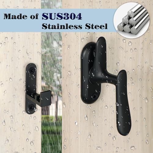 Alise Flip Latch Lock Matte Black Gate Hardware