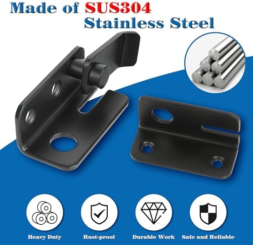 Alise Flip Latch Gate Hardware Locks Matte Black
