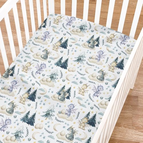 KASTLEE Fairytale Dragons Crib Sheet 52x28 1
