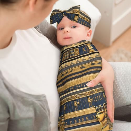 Egyptian Pharaonic Frescoes Baby Swaddle Set