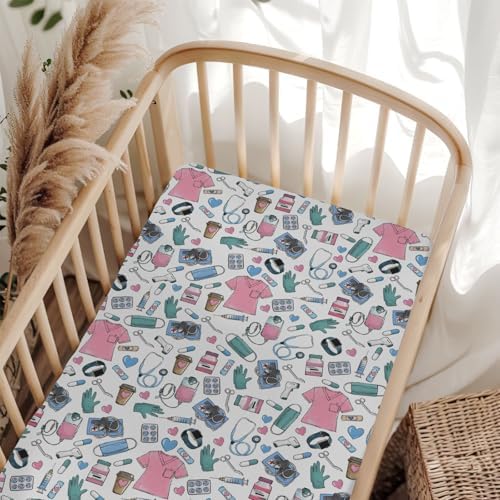 Soft Stretchy Pink Crib Sheets for Baby and Toddler