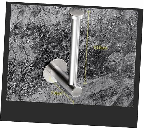 OUNONA 304 Stainless Steel Toilet Paper Holder Adhesive No Drill