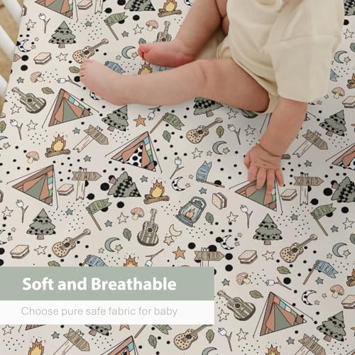 Leopard Pattern Baby Crib Sheets for Boy Girl 28x52