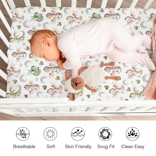 KASTLEE Cute Baby Dragons Crib Sheets 52x28