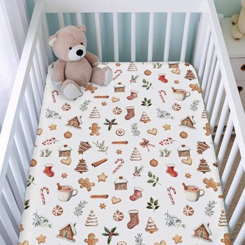 KASTLEE Christmas Crib Sheets 52x28 Fitted Mattress Cover