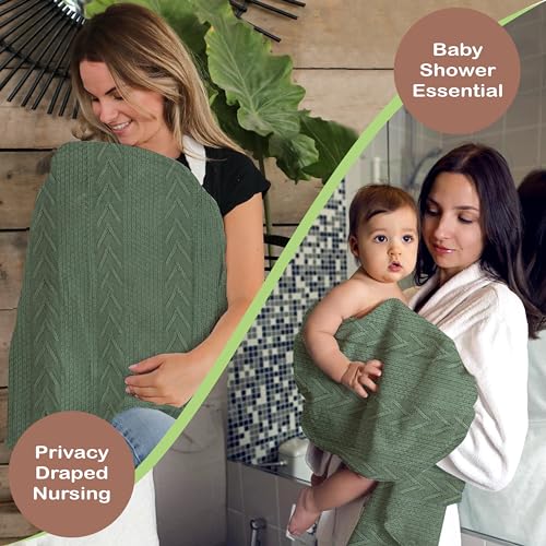 Organic Cotton Baby Blanket - Soft Breathable for Newborns