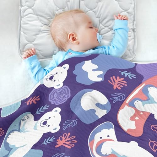 ALAZA Cute Bear Swaddle Blanket 30x40 Inches
