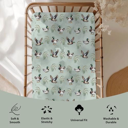 Vintage Mallard Duck Crib Sheets 28x52 1