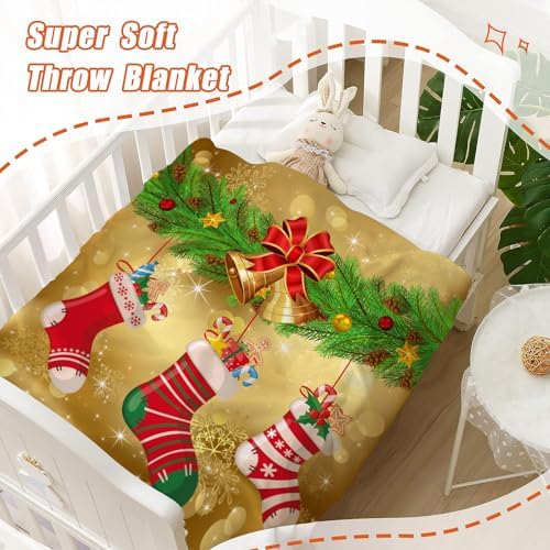YeeJu Fuzzy Plush Christmas Throw Blanket for Baby and Toddler
