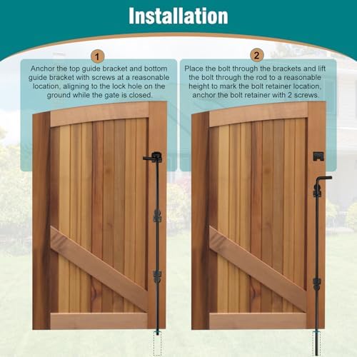 Femotic 24 Inch Gate Drop Rod Hardware 2 Pack 1