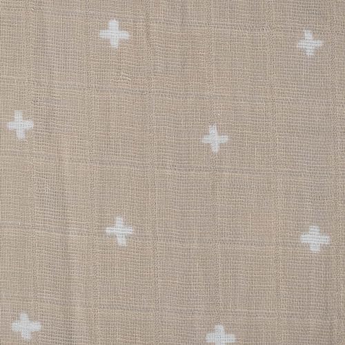 Little Unicorn Premium Crib Sheet Taupe Cross