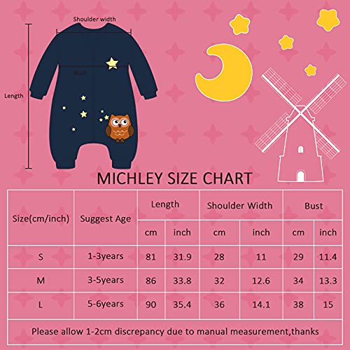 MICHLEY Baby Sleeping Bag Owl 1-3 Years Winter Swaddle