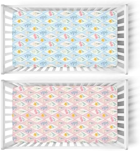 Boho Floral Crib Sheets 28x52 Universal Fit