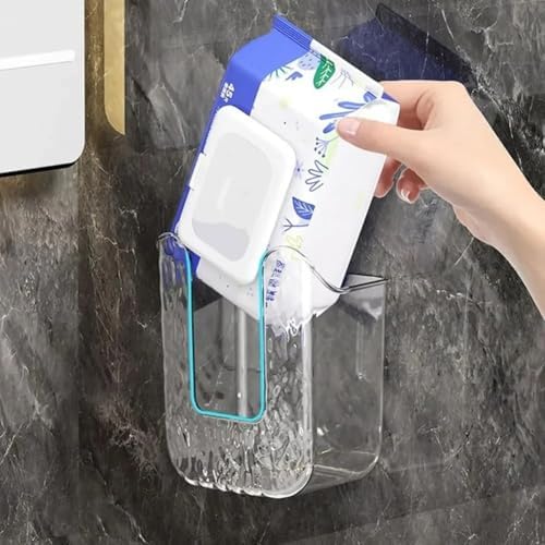 Wall-Mounted Tissue Box Holder - White