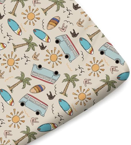 KASTLEE Vintage Surf Baby Crib Sheets 52x28