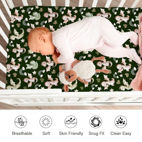 KASTLEE Cute Baby Dragons Crib Sheets 52x28 1