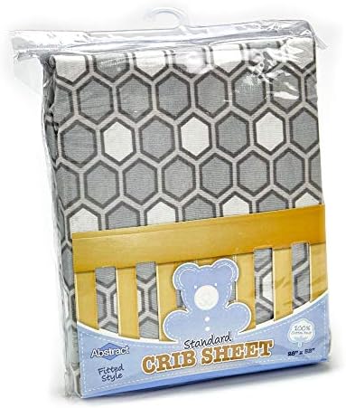 Abstract Cotton Crib Sheets - Ultra Soft 28x52 Fitted for Standard Crib Mattress