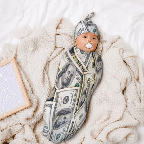 MEIMLY Preemie Swaddle Blanket with Hat Set for Girls 1