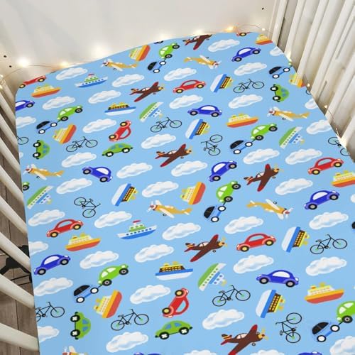 Soft Stretchy Fitted Crib Sheets for Boy Girl 28x52 Inches