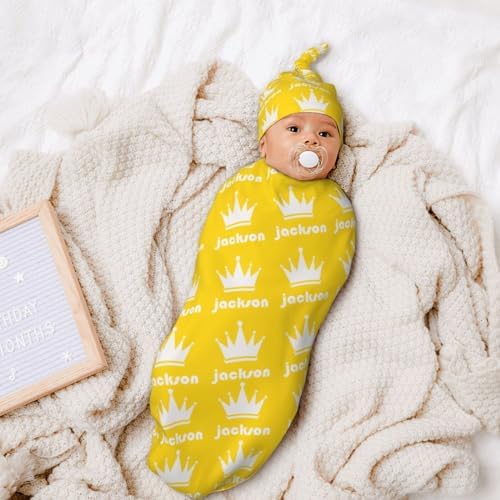 Custom Baby Swaddle Blanket with Name