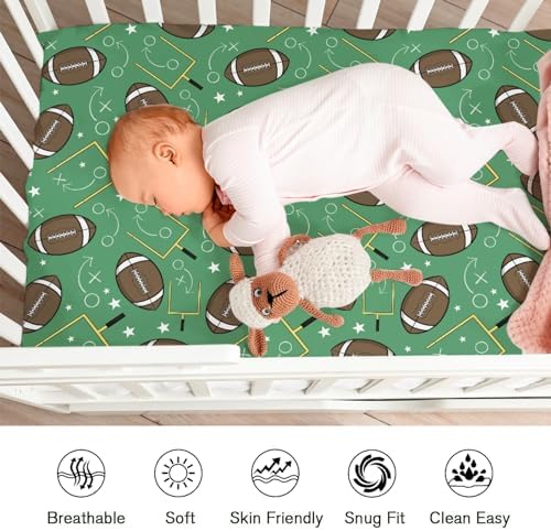 KASTLEE American Football Fitted Crib Sheet 52x28