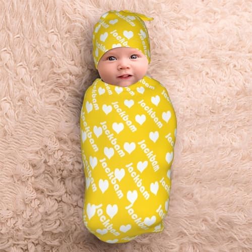 Custom Baby Swaddle Blanket with Name Soft and Safe