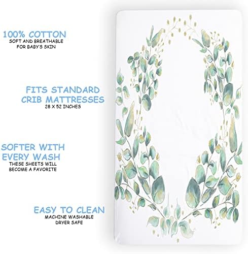 JumpOff Jo Fitted Crib Sheet Botanical 52x28