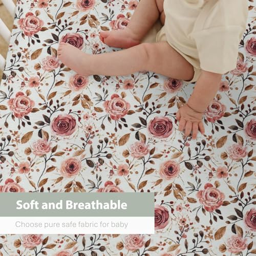 Vintage Wild Flowers Crib Sheets 52x28