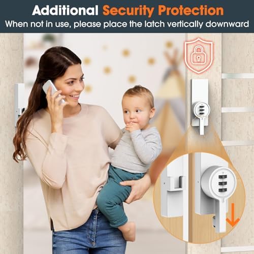 Password 180 Degree Barn Door Latch Keyless Adhesive Flip Lock