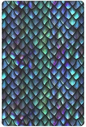 SHJI Dragon Scales Crib Sheet for Boys and Girls