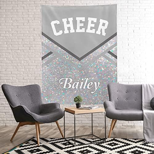 Cheer Gray Personalized Baby Blanket 30x40 Inch