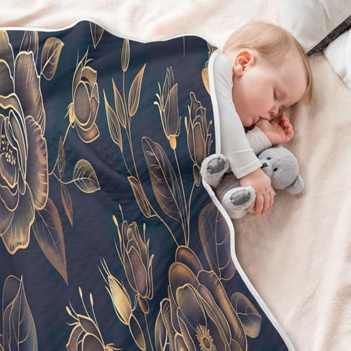 Flildon 30x40 Inch Cotton Swaddle Blanket for Baby
