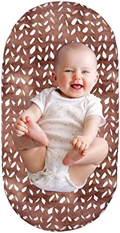JHION Baby Crib Sheets Fitted 2 Pack Brown Animal Pattern