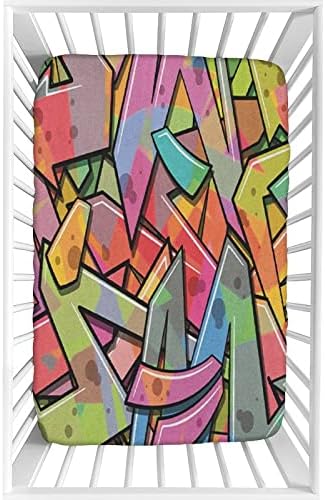 XISUNYA Decorative Crib Sheet Set 28x52x8 Abstract Grunge Arrows
