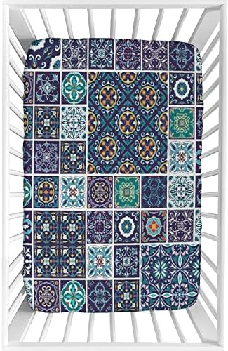 XISUNYA Decorative Crib Sheet Geometric Microfiber Baby Bedding Set 28x52x8